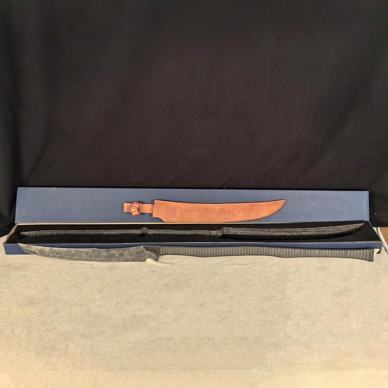 SV Handmade cast Manganese Steel Chopping Blade Sword, Full Tang, Outdoor, Hunting, Camping, Hiking, Survival, with Protective Cover, Multiple Styles to Choose from - Image 3